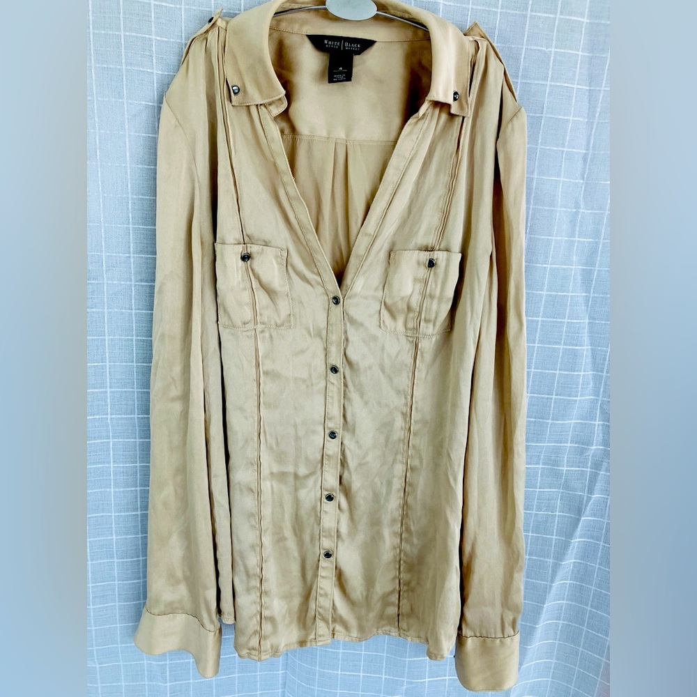 Silk Dress shirt, White House black market